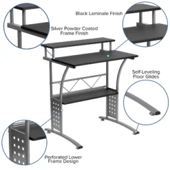 Flash Furniture Work From Home Kit - Black Computer Desk, Ergonomic Mesh Office Chair And Locking Mobile Filing Cabinet With Side Handles -Baxton Studio Store GUEST 4e6493de c2df 4cb1 a794 17890c6819b1
