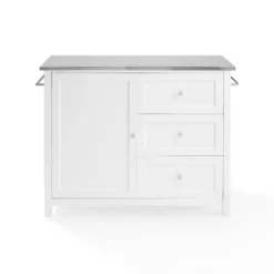 Soren Stainless Steel Top Kitchen Island/Cart Stainless Steel /White - Crosley 25 Soren Stainless Steel Top Kitchen Island/Cart Stainless Steel /White - Crosley -Baxton Studio Store GUEST 4f2b86d4 aec4 466f b33d af65ecee46a0