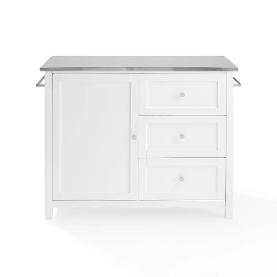 Soren Stainless Steel Top Kitchen Island/Cart Stainless Steel /White - Crosley 11 Soren Stainless Steel Top Kitchen Island/Cart Stainless Steel /White - Crosley - Image 11