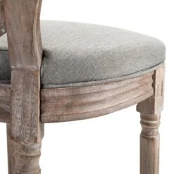 HOMCOM Vintage Bar Stools Set Of 2, Wood Barstools Accent Chairs With Soft Linen Cushions & Footrest, 29.5" Seat Height -Baxton Studio Store GUEST 4f2e7400 1c4c 46d1 85ca 2ea0d3ca922e