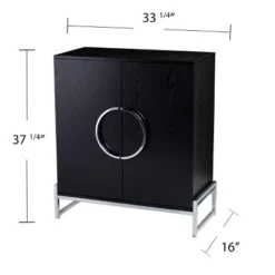 Henstinger Double Door Bar Cabinet Black/Chrome - Aiden Lane -Baxton Studio Store GUEST 50af9eda 9ed4 484c 8c18 2193f4892235
