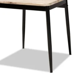 4pc Honore Wood And Metal Dining Chair Set Light Brown/Black - Baxton Studio -Baxton Studio Store GUEST 52100866 cfc9 4aaa b2a4 62858541210a