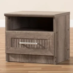 Gallia Modern And Contemporary Oak Finished 1 Drawer Nightstand Brown - Baxton Studio 14 Gallia Modern And Contemporary Oak Finished 1 Drawer Nightstand Brown - Baxton Studio -Baxton Studio Store GUEST 52cf1045 b886 4b2e a6f7 adf2de06b10a