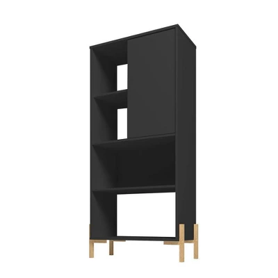 60.43" Bowery 5 Shelf Bookshelf - Manhattan Comfort 6 60.43" Bowery 5 Shelf Bookshelf - Manhattan Comfort - Image 6