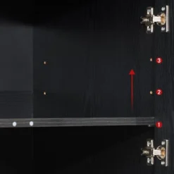 Fremont TV Stand For TVs Up To 95" With Glass Cabinets Black - CorLiving -Baxton Studio Store GUEST 544fb42f ce6d 455b b707 4fdc53fa246e