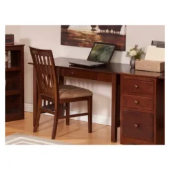 Mission Wood Writing Desk With Drawers Walnut - AFI