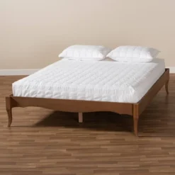 Marieke Wood Bed Frame Ash Walnut - Baxton Studio -Baxton Studio Store GUEST 55240ebe acd3 4adc a46c fd5c6b279c2e