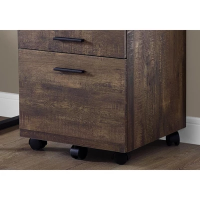 Monarch Specialties 3 Drawer File Cabinet, Filing Cabinet, Brown 3 Monarch Specialties 3 Drawer File Cabinet, Filing Cabinet, Brown - Image 3