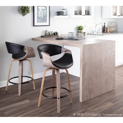 Set Of 2 Symphony Upholstered Counter Height Barstools - Lumisource 9 Set Of 2 Symphony Upholstered Counter Height Barstools - Lumisource - Image 9