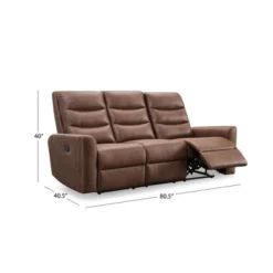Bernard Fabric Manual Reclining Sofa Brown - Abbyson Living -Baxton Studio Store GUEST 562816a2 9a75 439c 96d9 45a8355b3137