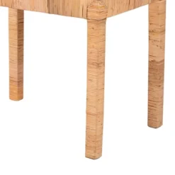 Abelia Natural Rattan And Mahogany Wood Short Accent Bench Natural Brown - Baxton Studio -Baxton Studio Store GUEST 5670074a 679d 472c b38d d643b47b0ff9