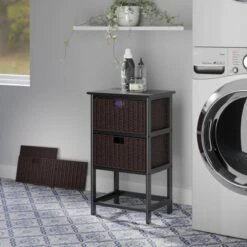 28.62" Omaha Storage Rack With Baskets Black - Winsome -Baxton Studio Store GUEST 5685823c 8dd3 4038 a66b 1430baeb2d76