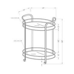 Derria Oval Mirrored Metal Frame Serving Cart - Furniture Of America -Baxton Studio Store GUEST 57747abd 2fcc 47ea 8669 fa7979fa7631