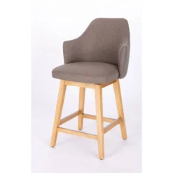Kinston Swivel Curved Back Upholstered Counter Height Barstool - Threshold™ -Baxton Studio Store GUEST 585574a8 4152 4afb 9413 75eba22346a7
