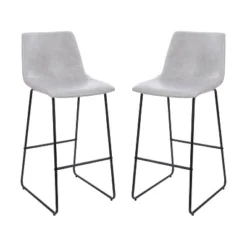 Flash Furniture 30 Inch Commercial Grade LeatherSoft Bar Height Barstools, Set Of 2 -Baxton Studio Store GUEST 59344df8 0ecb 44a0 8959 fe4d87053379