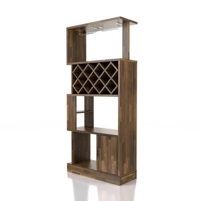 Wellster Wine Cabinet For 11 Wine Bottles And Stemware Rack - MiBasics 4 Wellster Wine Cabinet For 11 Wine Bottles And Stemware Rack - MiBasics - Image 4