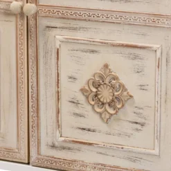 Favian Two-Tone Wood And Metal 2 Door Sideboard Dining Cabinet White/Weathered Brown - Baxton Studio -Baxton Studio Store GUEST 5a9995b2 20a5 4a9a 9405 8441c875aee5