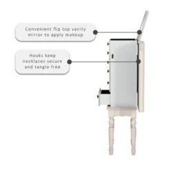 Obrecht Jewelry Armoire Off White - Powell Company -Baxton Studio Store GUEST 5b343db7 3327 4f37 9192 522a44b75074