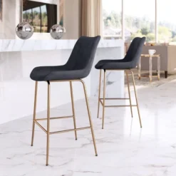 Chelles Counter Height Barstool Chair Black - ZM Home 15 Chelles Counter Height Barstool Chair Black - ZM Home -Baxton Studio Store GUEST 5b8d8473 7db0 4244 b273 78977c23eac2