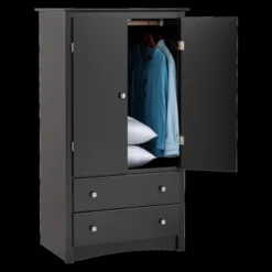 Clothing Armoire Black - Prepac -Baxton Studio Store GUEST 5bf1c9b4 64f3 43e3 bb88 33023db64932