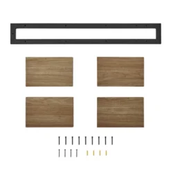 36" X 11" 4 Tier Ladder Bracket Floating Wall Shelf Unit - Danya B. 36 36" X 11" 4 Tier Ladder Bracket Floating Wall Shelf Unit - Danya B. -Baxton Studio Store GUEST 5cf567f2 8c24 486e a489 30a195624d60