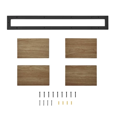 36" X 11" 4 Tier Ladder Bracket Floating Wall Shelf Unit - Danya B. 17 36" X 11" 4 Tier Ladder Bracket Floating Wall Shelf Unit - Danya B. - Image 17