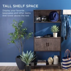 Best Choice Products Storage Bookshelf For Living Room, Walkway W/ Enclosed Cabinet, Elevated Design -Baxton Studio Store GUEST 5db979f9 61dc 4f8b 9677 94837c5ceb86