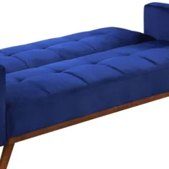 76" Tanitha Sofa Blue Velvet/Natural Finish - Acme Furniture -Baxton Studio Store GUEST 5dfd7632 e9bd 489e 9edf 2eb3dec0f8e7
