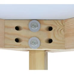 35.5" Norman Round Dining Table With Solid Wood Leg- The Pop Maison -Baxton Studio Store GUEST 5ec10946 d7e2 4c2c bf75 61560cdebb3a