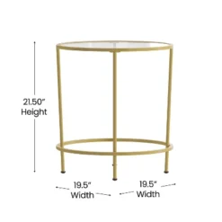 Merrick Lane End Table With Round Frame And Vertical Legs -Baxton Studio Store GUEST 5f96720e 01cd 46ea 99bb 9fd51ec0fc77