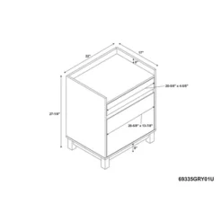 2 Drawers Filing Cabinet Wood/Gray - Linon -Baxton Studio Store GUEST 608ebfb5 0bf4 4e1d a4ef 773ca593285c