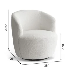 Bella Swivel Barrel Chairs Set Of 2,Modern Soft Touch 28'' Seat Width Boucle Swivel Chairs,Armrest 360° Swivel Nursery Chair-Maison Boucle -Baxton Studio Store GUEST 6106f35f c79a 457c b947 bbe5680ec8fd