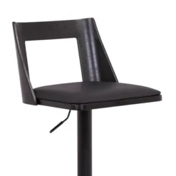 Milan Adjustable Swivel Faux Leather Metal Barstool Black - Armen Living -Baxton Studio Store GUEST 61949a91 4c09 4068 a4e1 41e8c76c16b5