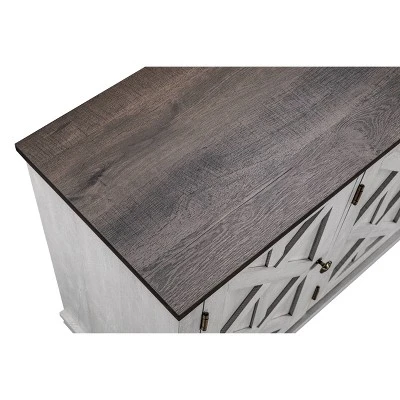 Saw Cut TV Stand For TVs Up To 55" Off White - Home Essentials 7 Saw Cut TV Stand For TVs Up To 55" Off White - Home Essentials - Image 7