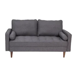 Flash Furniture Hudson Mid-Century Modern Loveseat Sofa With Tufted Upholstery & Solid Wood Legs -Baxton Studio Store GUEST 63c55fe2 f129 41f3 b8ae 0db46bc06295