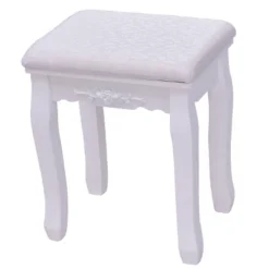 Tangkula Oval Vanity Mirror Dressing Table Beauty Dresser Cosmetics Organizer W/ Cushioned Bench -Baxton Studio Store GUEST 63f0da54 3c6c 43b4 bc8e 1184b4c540e5