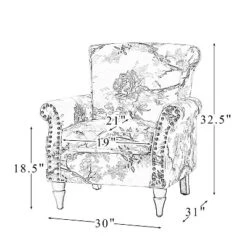 Araceli Traditional Comfy Floral Livingroom Armchair | ARTFUL LIVING DESIGN -Baxton Studio Store GUEST 63f1a290 3ee3 4ae5 849c 7e922333ca66
