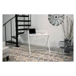 Basics No Assembly Folding Desk With Dual Usb Charger Whitewashed Oak/White - OneSpace 8 Basics No Assembly Folding Desk With Dual Usb Charger Whitewashed Oak/White - OneSpace -Baxton Studio Store GUEST 64a86c02 7edc 4850 9f47 37c0e82923aa