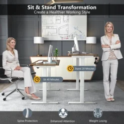 Costway Electric Adjustable Standing Up Desk Dual Motor W/ Controller -Baxton Studio Store GUEST 653ccd73 574e 401c 9b97 ddd7f3633cd2