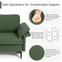 Costway Set Of 2 Upholstered Single Sofa Fabric Accent Armchair Metal Legs 15 Costway Set Of 2 Upholstered Single Sofa Fabric Accent Armchair Metal Legs -Baxton Studio Store GUEST 66f50e5a 179b 495e 8488 4887128edd89