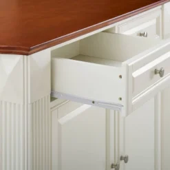 Drop Leaf Breakfast Bar Top Kitchen Island - White - Crosley -Baxton Studio Store GUEST 6702c73d a28f 4742 919b 58a1de30af3c