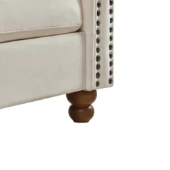 80.3" Classic Upholstered Sofa, Chesterfield Tufted Fabric Sofa Couch-ModernLuxe -Baxton Studio Store GUEST 67303a56 4f3f 40c7 877d 3e27ac85827a