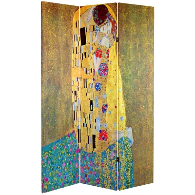 6' Tall Double Sided Works Of Klimt Room Divider - Oriental Furniture 1 6' Tall Double Sided Works Of Klimt Room Divider - Oriental Furniture