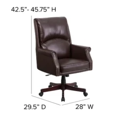 Emma And Oliver High Back Pillow Back Leather Executive Swivel Office Chair With Arms 12 Emma And Oliver High Back Pillow Back Leather Executive Swivel Office Chair With Arms -Baxton Studio Store GUEST 679a814c eacd 4335 a05c 2826199229a1