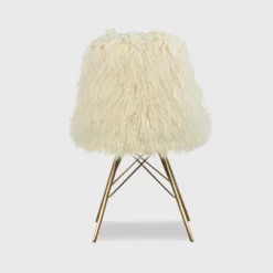 Remy Flokati Chair White - Linon -Baxton Studio Store GUEST 679dc468 4b7e 4c60 bfa5 82872d98ab37