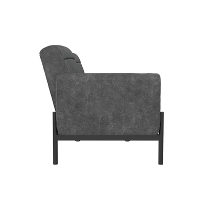 Ash Futon Distressed Faux Leather - Room & Joy 6 Ash Futon Distressed Faux Leather - Room & Joy - Image 6