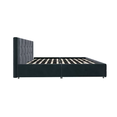 Rosalie Velvet Upholstered Bed W/Storage - Room & Joy 7 Rosalie Velvet Upholstered Bed W/Storage - Room & Joy - Image 7