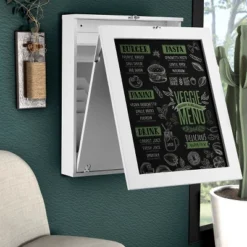 Costway White Wall Mounted Table Convertible Desk Fold Out Space Saver Chalkboard -Baxton Studio Store GUEST 68c95874 4fb3 4e7e 8180 301eb4268879