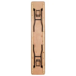 Flash Furniture 8-Foot Rectangular Wood Folding Training / Seminar Table With Smooth Clear Coated Finished Top -Baxton Studio Store GUEST 68d83534 0451 47e7 85fa 99c393562022