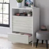 Boulevard Café 3 Drawer Chest Mixed Material White/Haze Acacia - Sauder